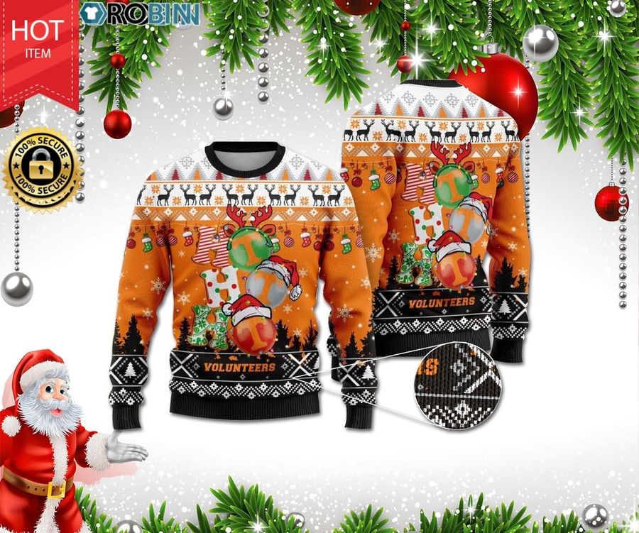 Tennessee Volunteers Ho Ho Ho Ugly Christmas Sweater All Over