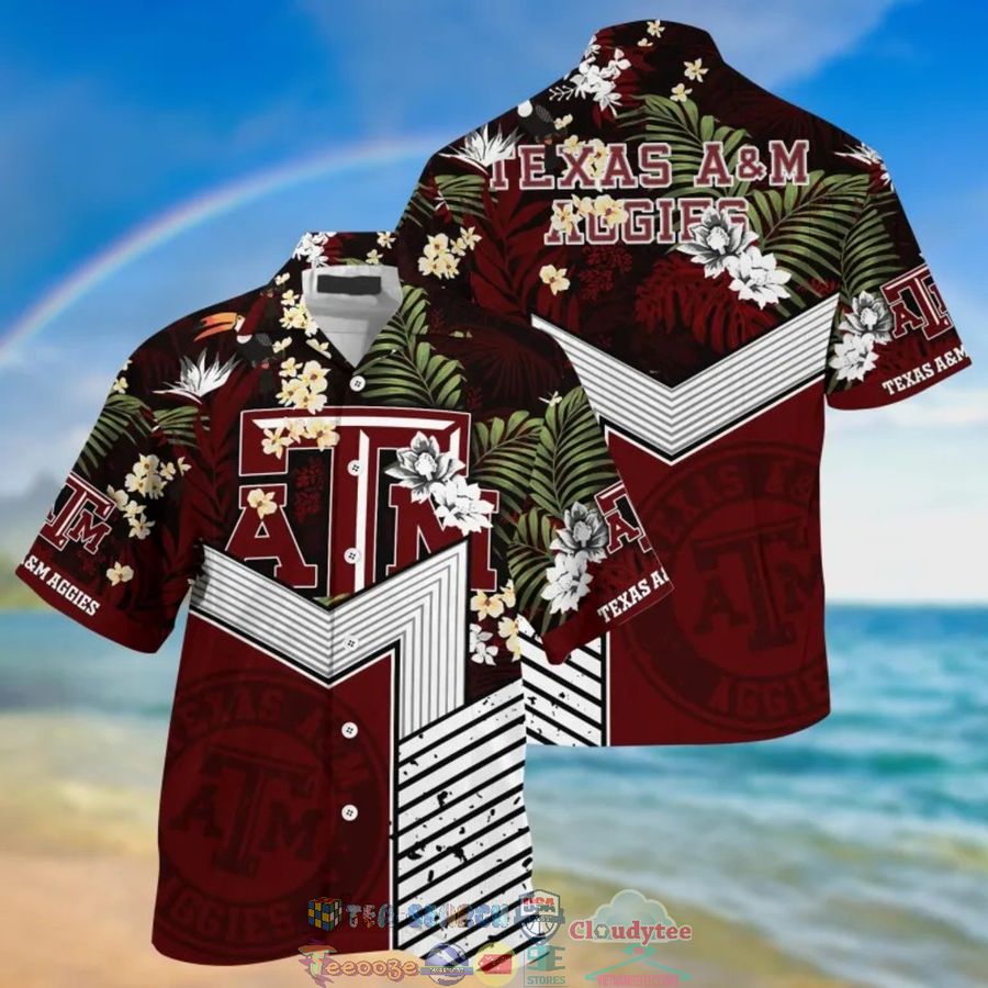 Texas AandM Aggies NCAA Tropical Hawaiian Shirt And Shorts – Saleoff
