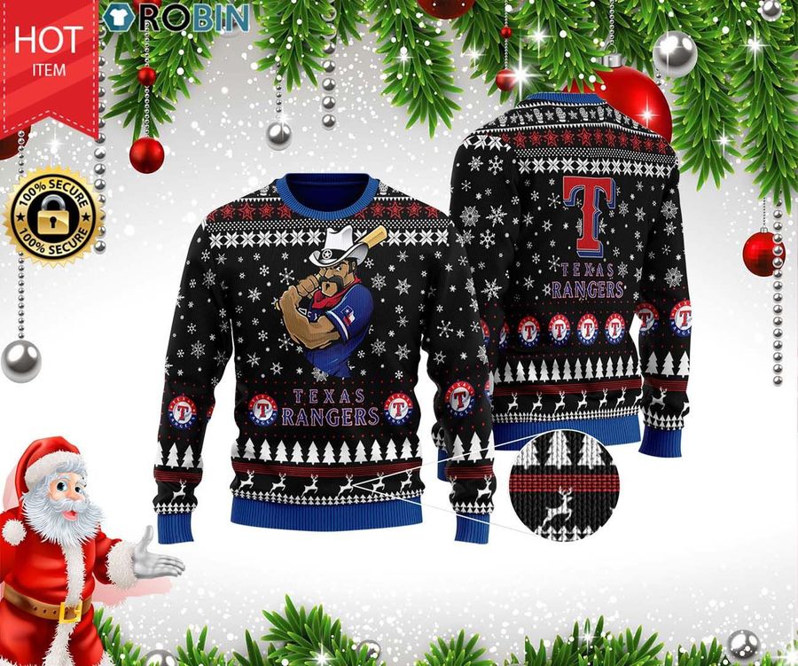 Texas Rangers Ugly Christmas Sweater All Over Print Sweatshirt Ugly