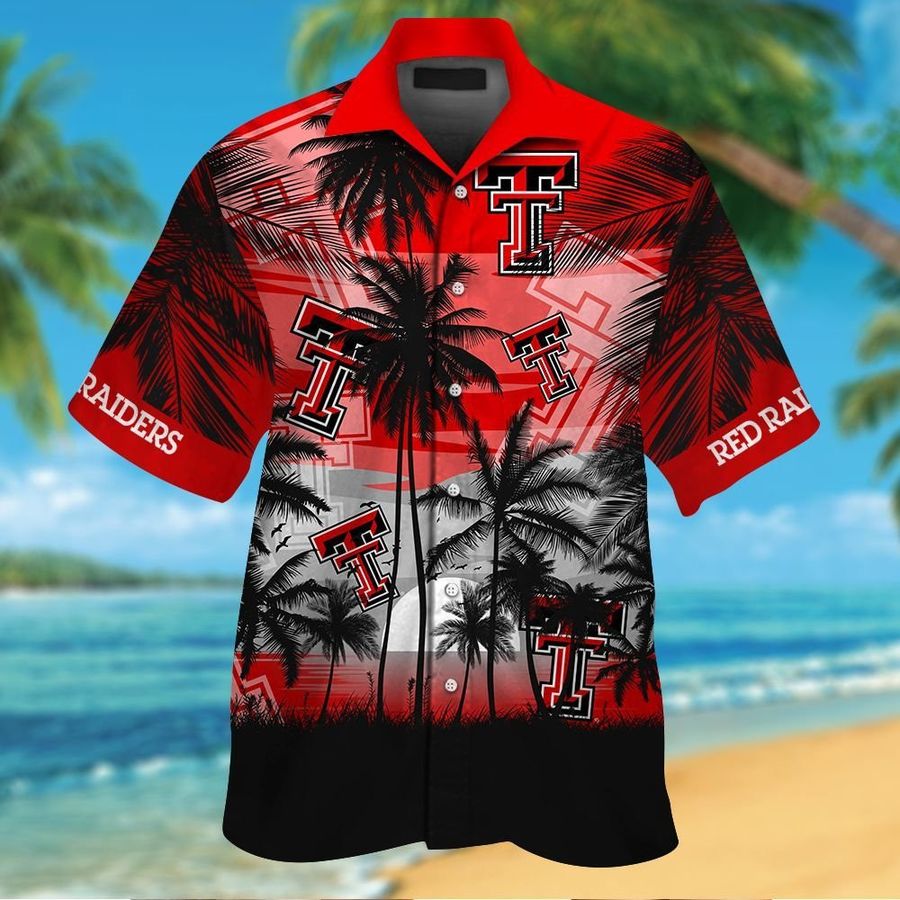 Texas Tech Red Raiders Short Sleeve Button Up Tropical Aloha Hawaiian Shirts For Men Women Shirt