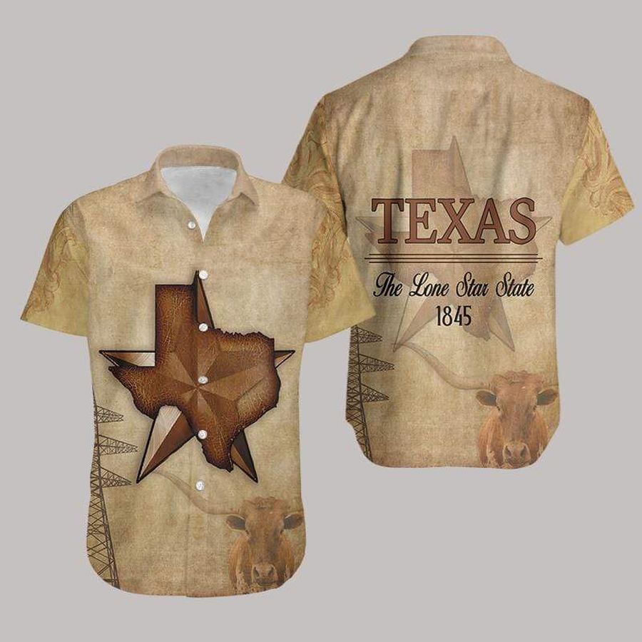 Texas The Lone Star State Unisex Hawaiian Shirt Pre12226, Hawaiian shirt, beach shorts, One-Piece Swimsuit, Polo shirt, Personalized shirt