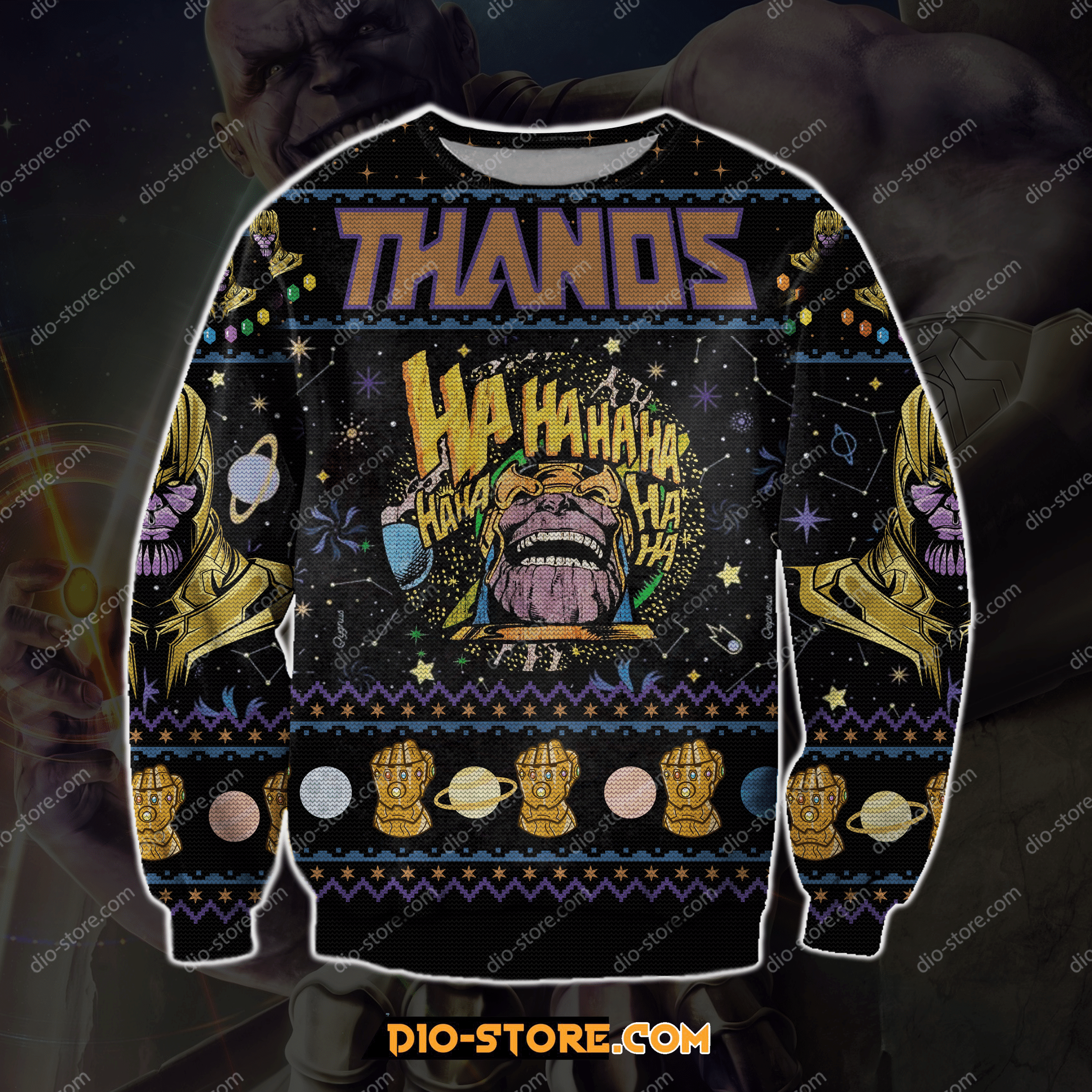 Thanos Ugly Christmas Sweater All Over Print Sweatshirt Ugly Sweater