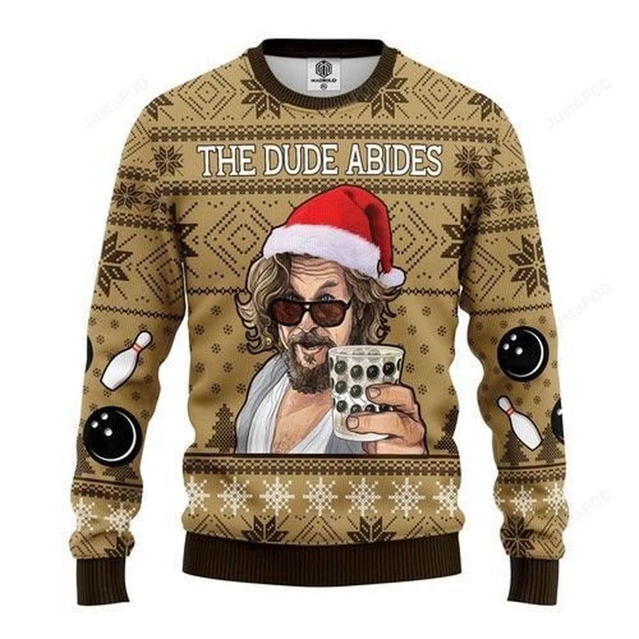 The Big Lebowski The Dude Abides Christmas For Unisex Ugly
