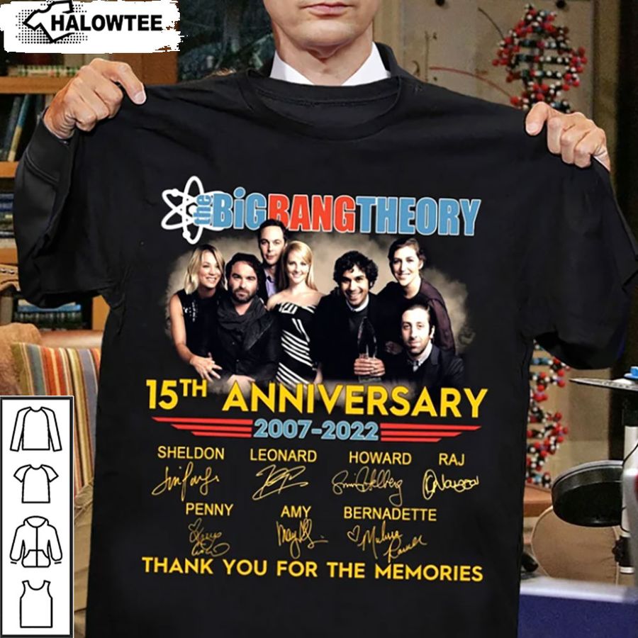 The Bigbang Theory Thank You For The Memories Shirt, Bigbang Theory Signatures Shirt