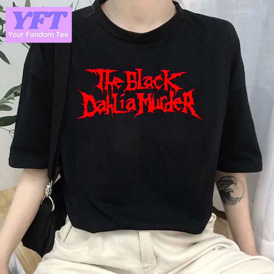 The Black Metal Dahlia Text Logo Design Unisex T-Shirt