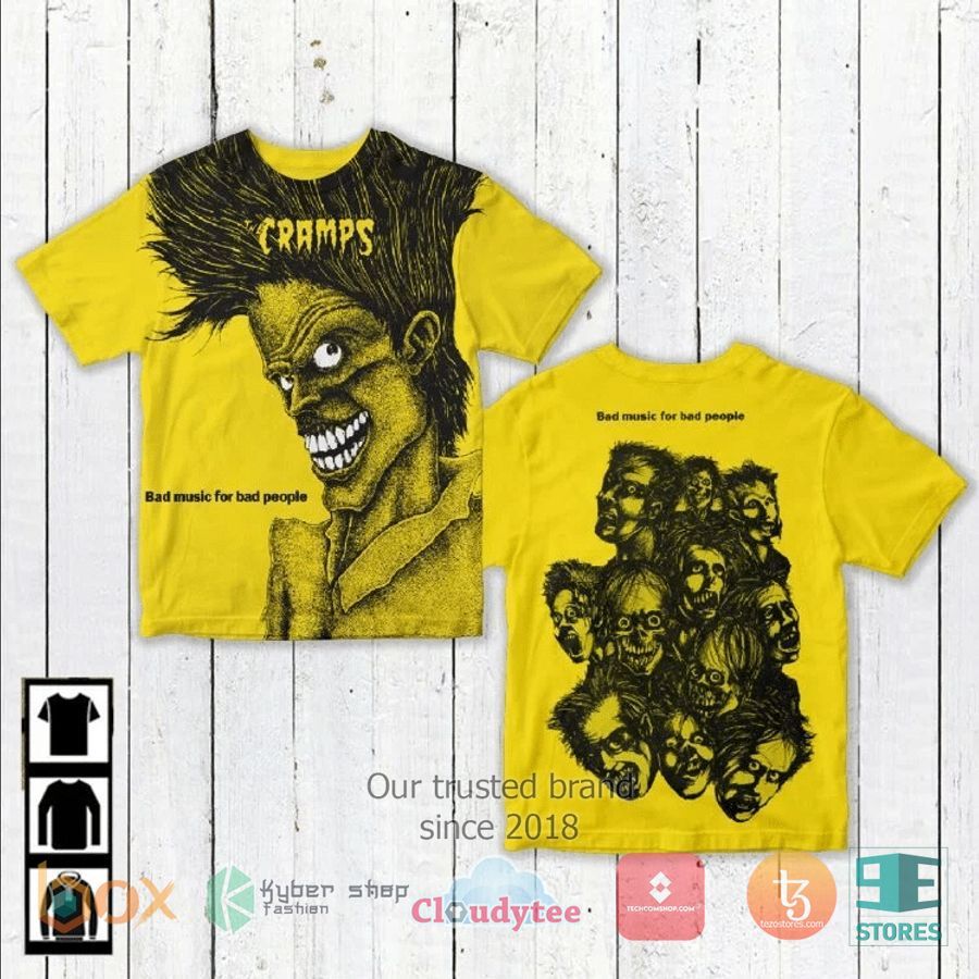 The Cramps Band Bad Music For Bad People Album 3D T-Shirt – LIMITED EDITION