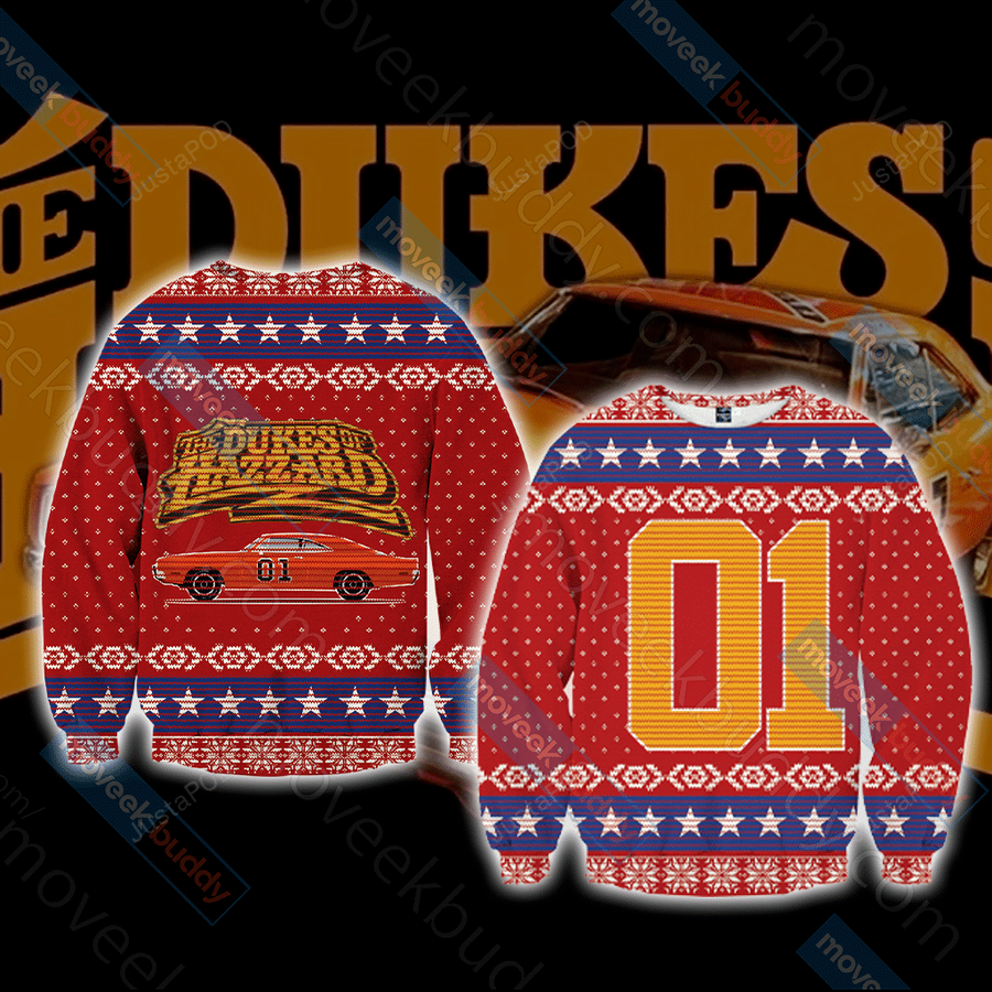 The Dukes Of Hazzard General Lee Ugly Sweater Ugly Sweater.png