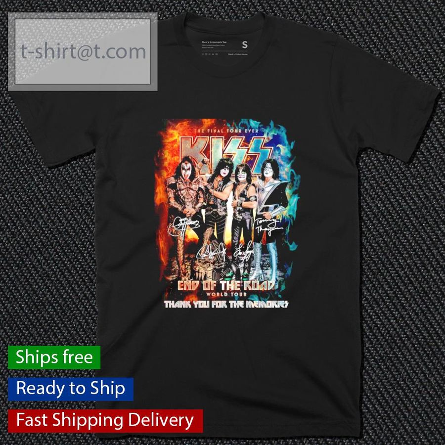 The Final Tour Ever Kiss end of the road signatures shirt