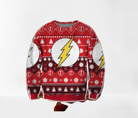 The Flash Ugly Christmas Sweater All Over Print Sweatshirt Ugly