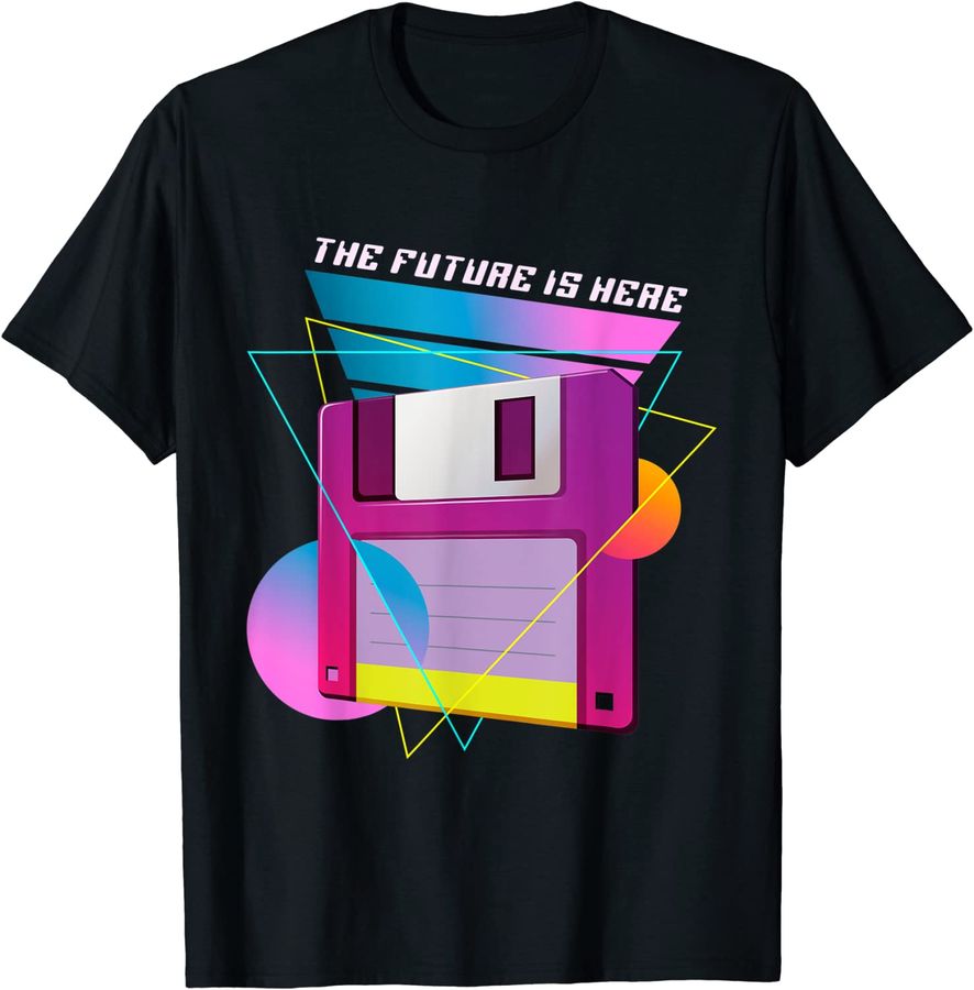 The Future is Here Floppy Disk Diskette Retro 80s Vaporwave