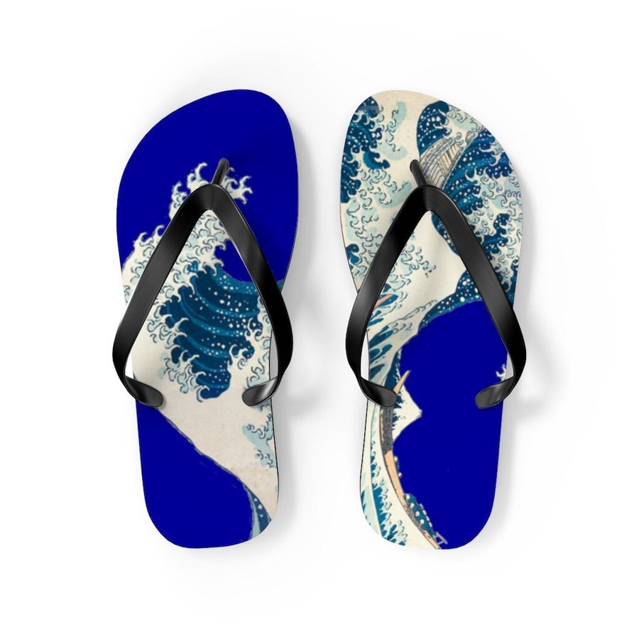 The Great Wave Off Kanagawa Flip Flops Beach Sandals