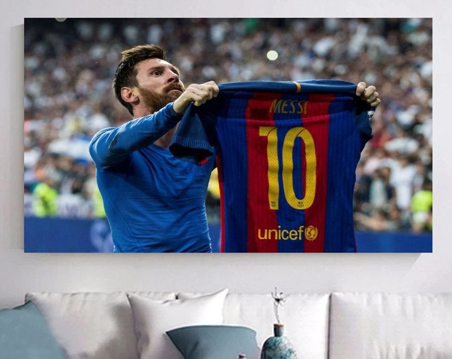 The Legend of Barcelona Art, Lionel Messi Canvas, Barcelona Poster, Messi Wall Art, Canvas Football, Soccer Art, Gift For Him, Messi Gift