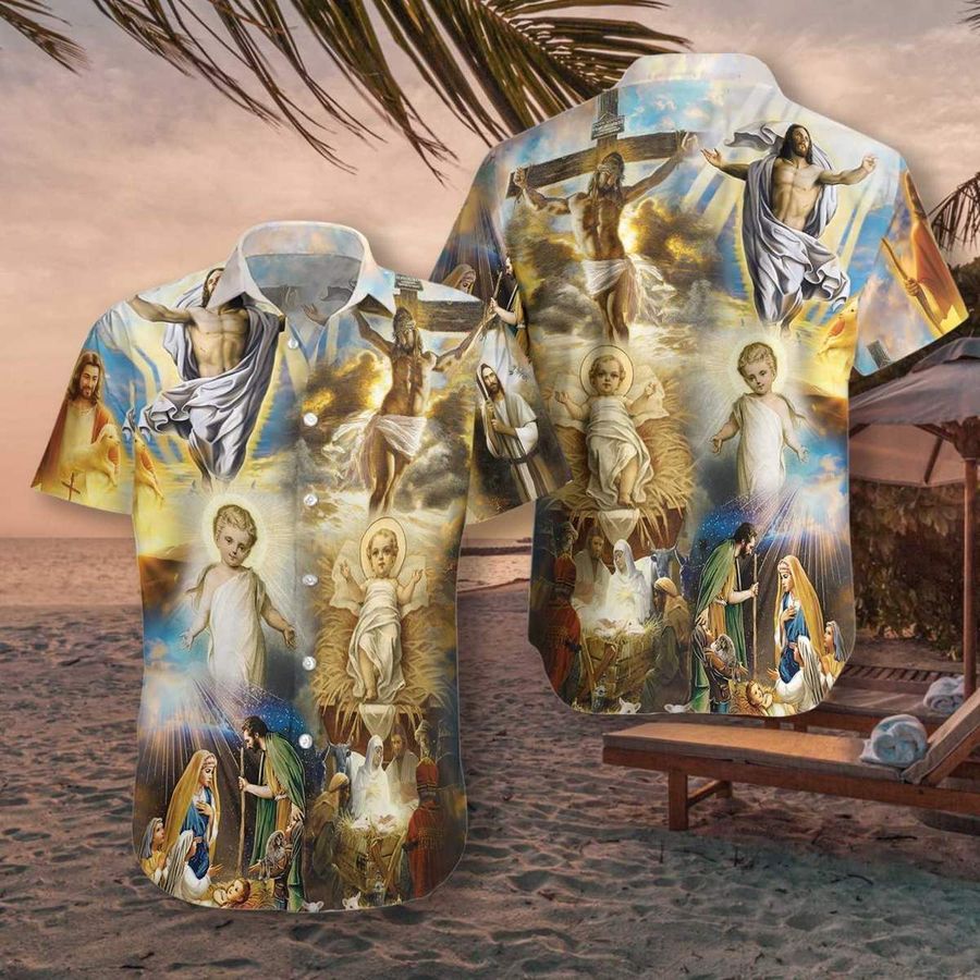 The Life Of Jesus Hawaiian Shirt Pre10476, Hawaiian shirt, beach shorts, One-Piece Swimsuit, Polo shirt, Personalized shirt, funny shirts