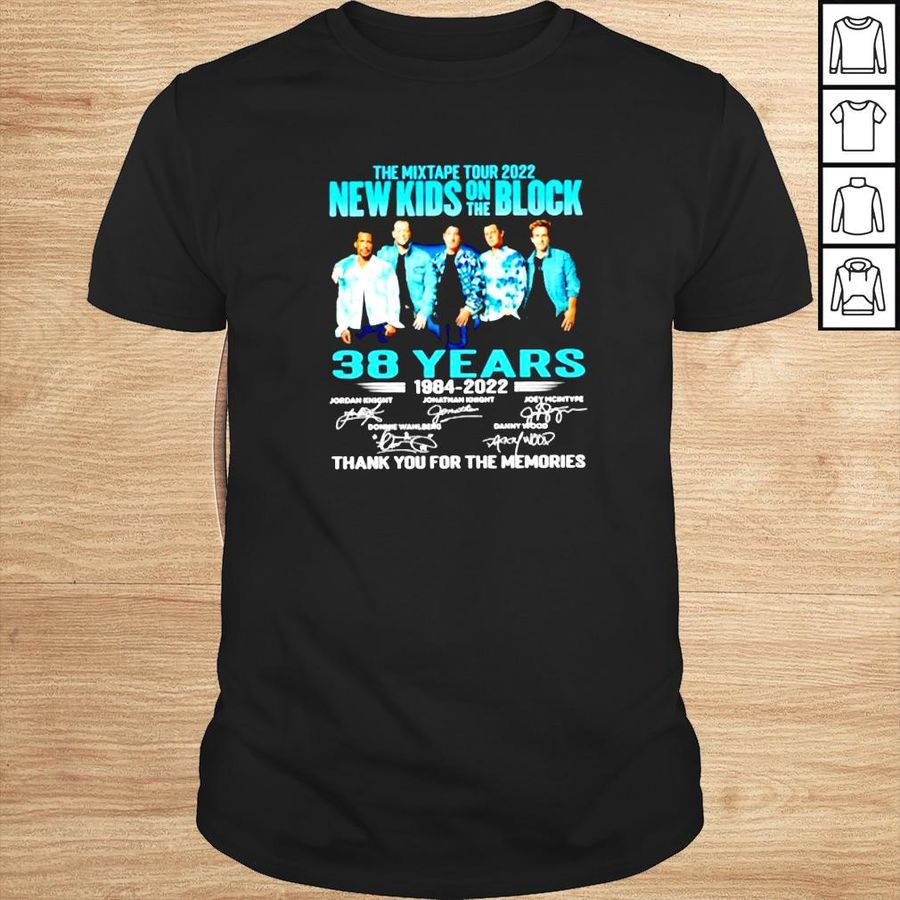 The mixtape tour 2022 New Kids on the block 38 years 1984  2022 signatures shirt