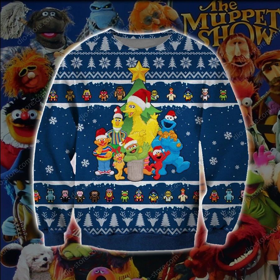 The Muppet Show Ugly Christmas Sweater All Over Print Sweatshirt