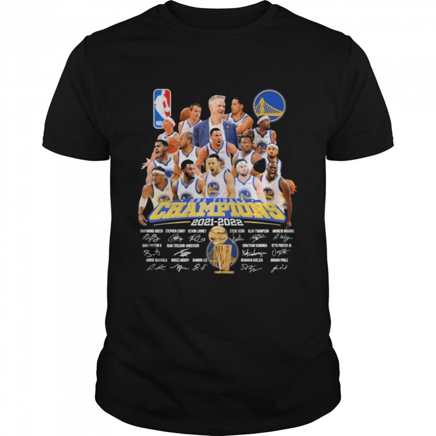 The NBA Finals Champions 2021-2022 Golden State Warriors Team signatures Shirt