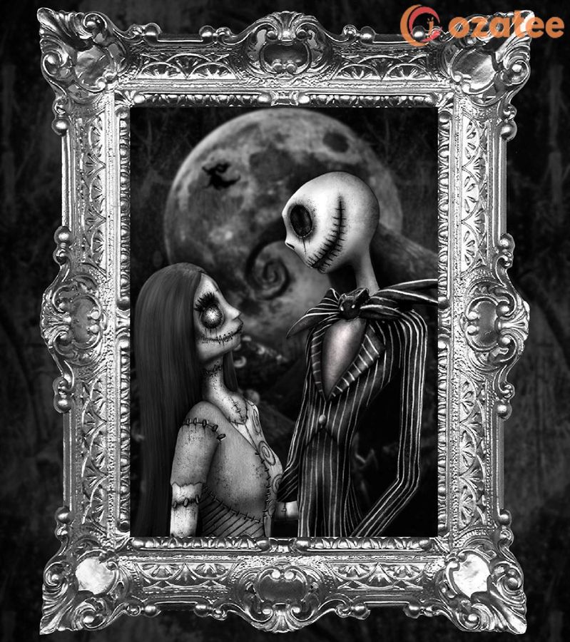 The Nightmare Before Christmas Jack Sally Print Poster Poster