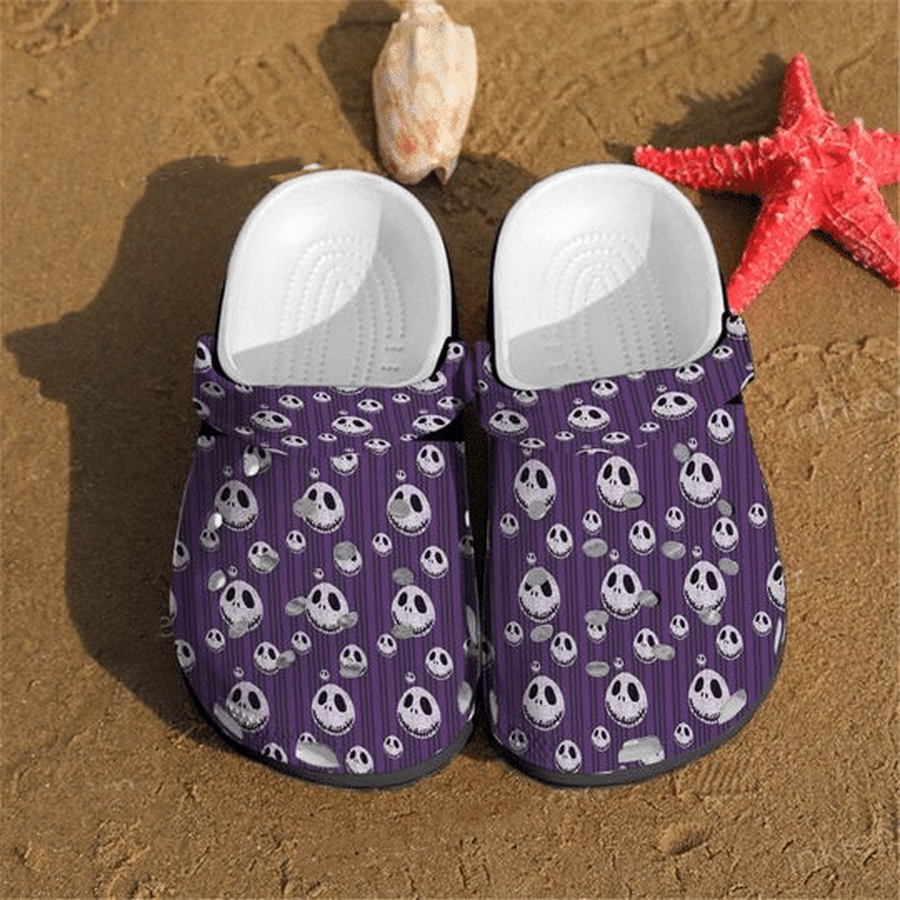 The Nightmare Before Christmas Skull Crocs Crocband Clog Comfortable Water Shoes.png