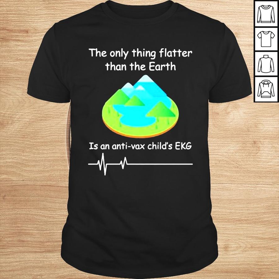 The Only Thing Flatter Than The Earth Is An Anti Vax Child’s Ekg Shirt