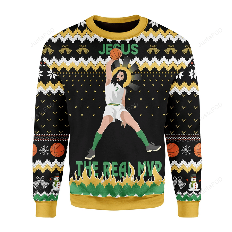 The Real MVP Jesus Ugly Christmas Sweater All Over Print.png