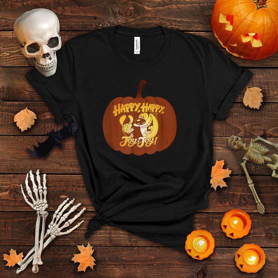 The Ren and Stimpy Show Halloween Happy Happy Jack O' Lantern T Shirt