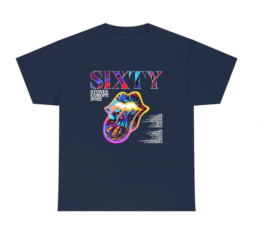 The Rolling Stones Sixty Stones Europe 2022 Tour Unisex shirt, The Rolling Stones Rock Band 60th Anniversary 1962-2022 Unisex T Shirt.png