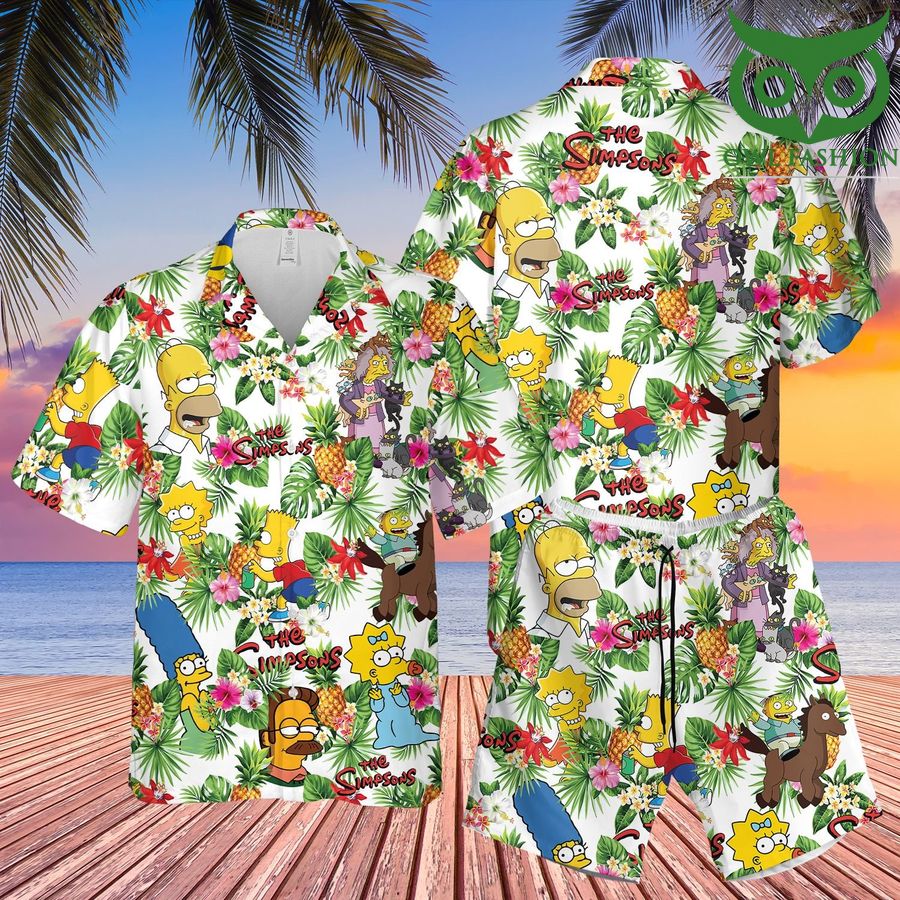 The Simpsons Aloha tropical Characters Summer Beach Hawaiian Outfit
