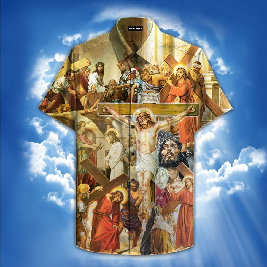 The Station Of The Cross Hawaiian Shirt Pre11454, Hawaiian shirt, beach shorts, One-Piece Swimsuit, Polo shirt, Personalized shirt, funny shirts