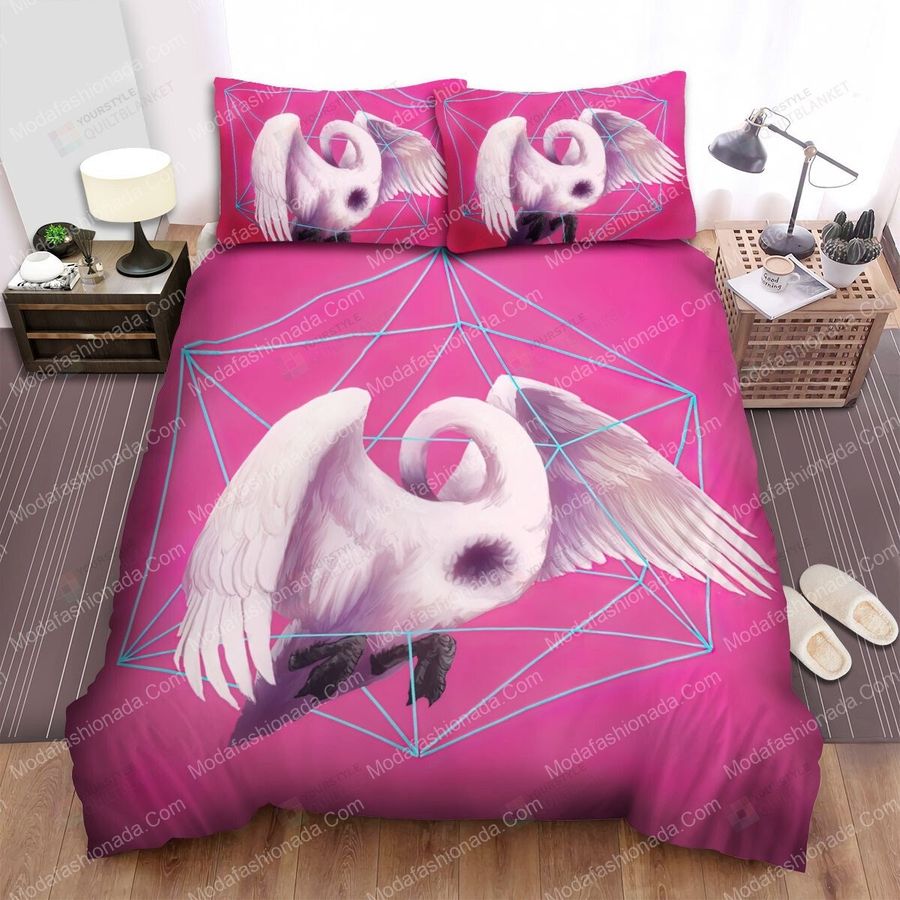 The Swan In The Hexagon Art Animal 17 Bedding Sets