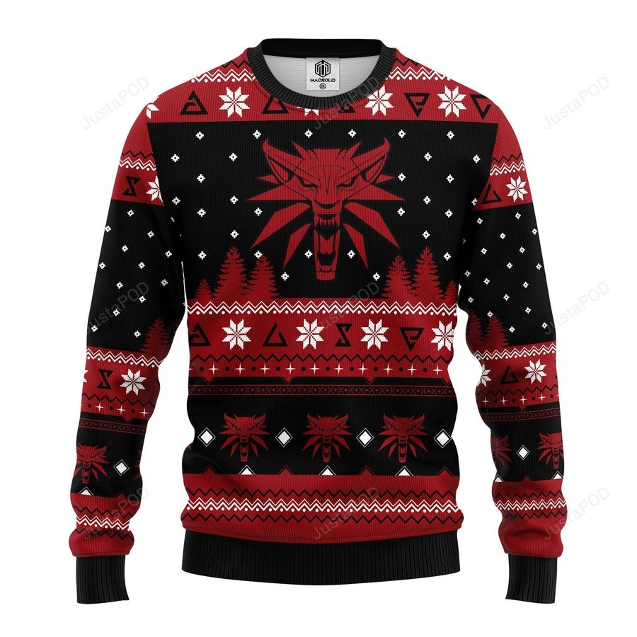 The Witcher Red Ugly Christmas Sweater Ugly Sweater Christmas Sweaters