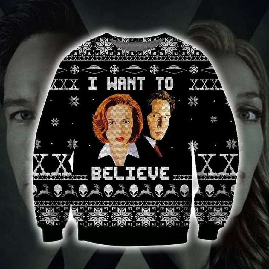 The X Files I Want To Believe Ugly Sweater Ugly