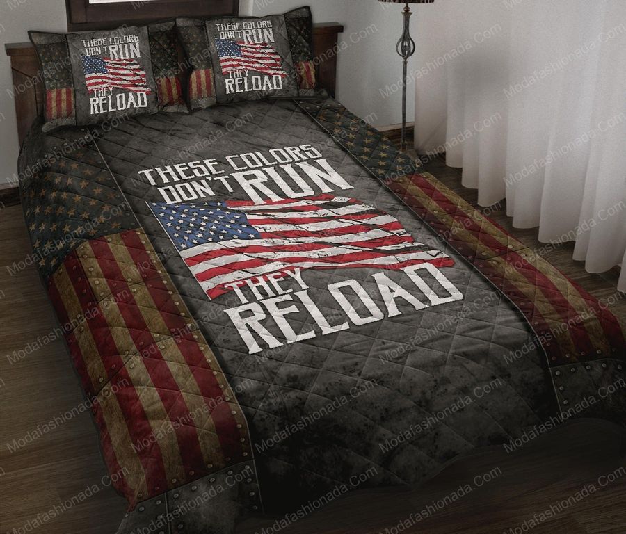 These Colors Don't Run They Reload American Flag 1 Bedding Set – Duvet Cover – 3D New Luxury – Twin Full Queen King Size Comforter Cover