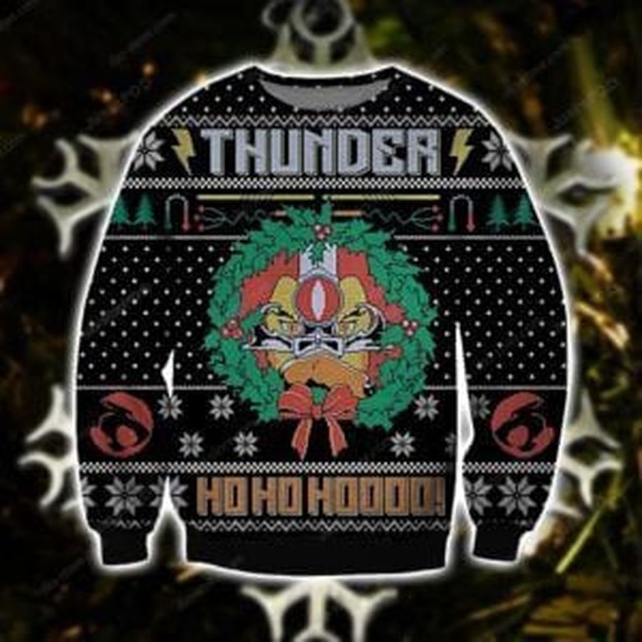 Thunder Ho Ho Ho Ugly Christmas Sweater All Over Print