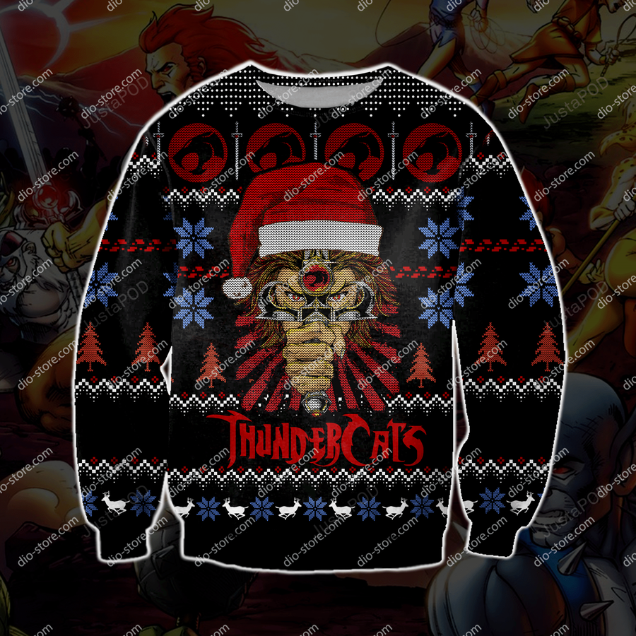 Thundercats Knitting Pattern Ugly Christmas Sweater All Over Print Sweatshirt.png