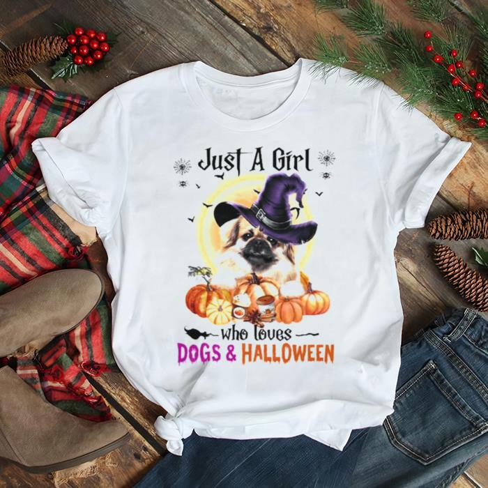 Tibetan Spaniel Just A Girl Who Loves Dogs And Halloween Shirt