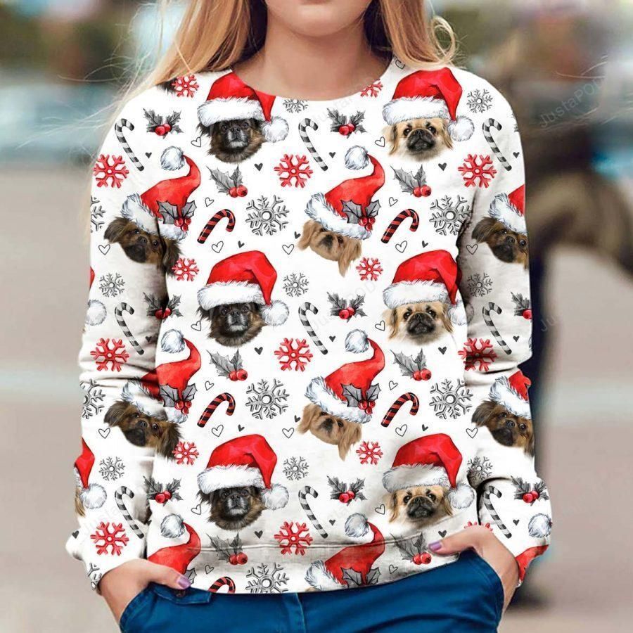 Tibetan Spaniel Xmas Decor Ugly Christmas Sweater All Over Print