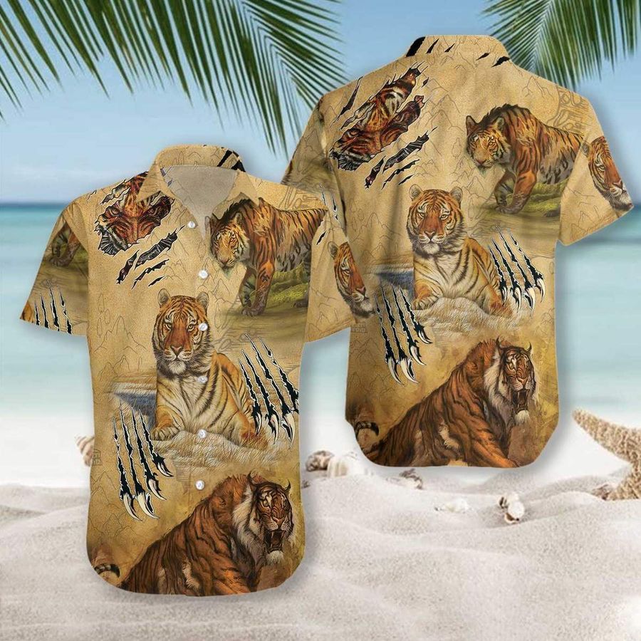 Tiger Claw Hawaiian Shirt Pre12234, Hawaiian shirt, beach shorts, One-Piece Swimsuit, Polo shirt, Personalized shirt, funny shirts, gift shirts