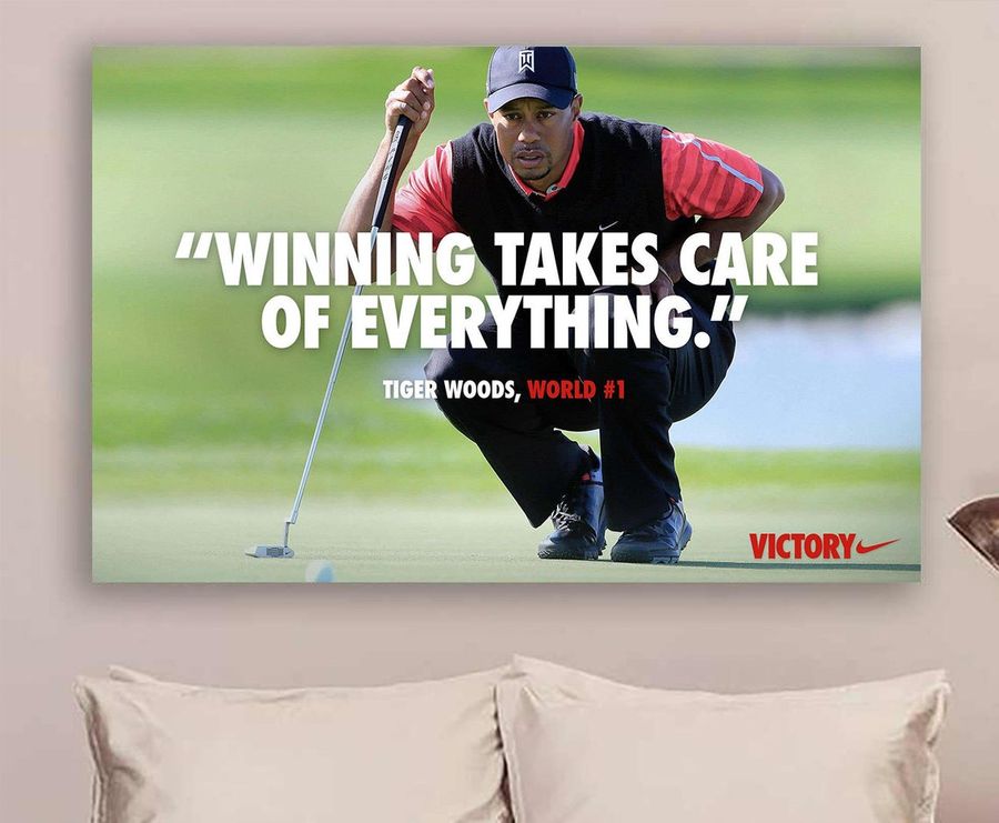 TIGER WOODS Golf Quote Poster