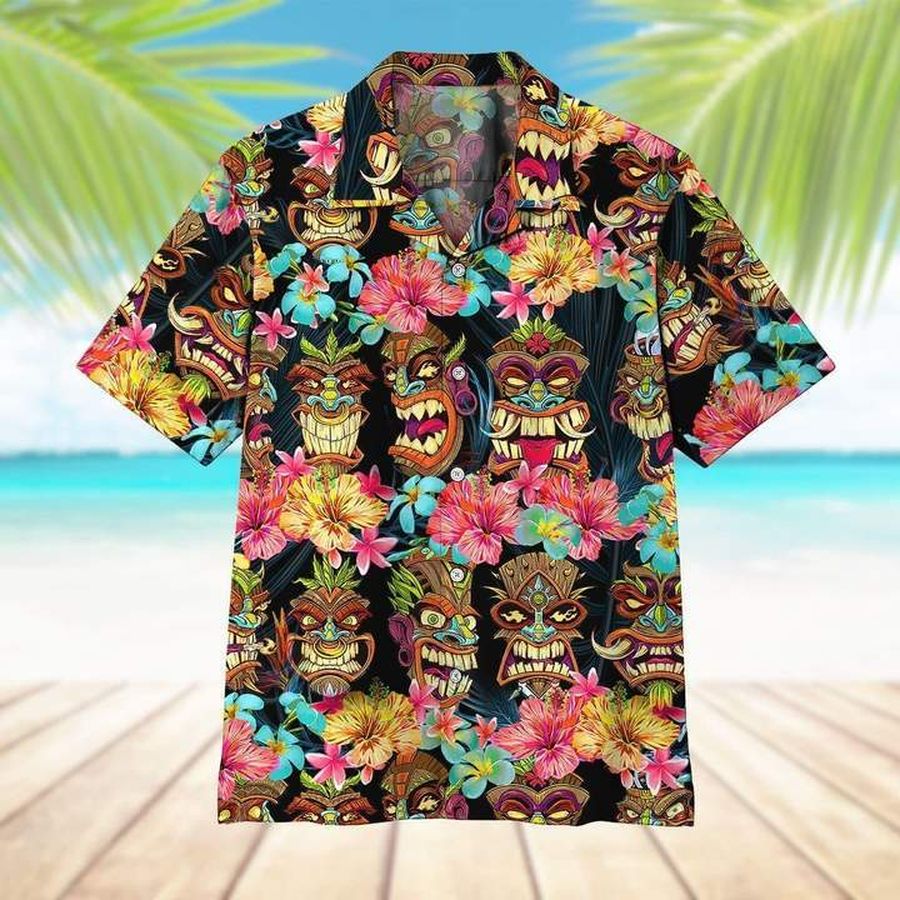 Tiki Hawaiian Shirt Pre12200, Hawaiian shirt, beach shorts, One-Piece Swimsuit, Polo shirt, Personalized shirt, funny shirts, gift shirts