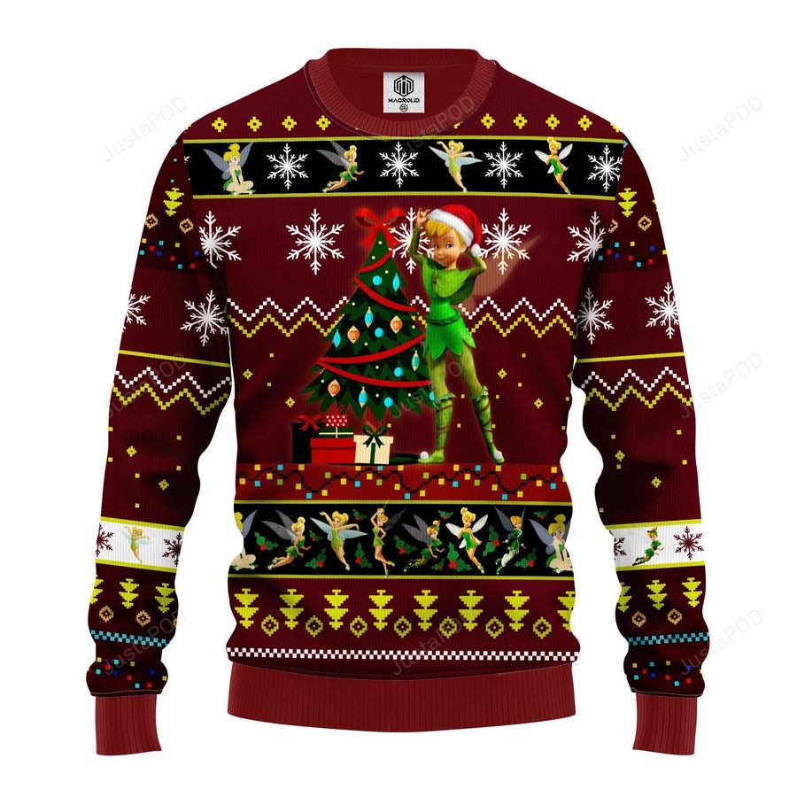 Tinker Bell Ugly Christmas Sweater Red Ugly Sweater Christmas Sweaters