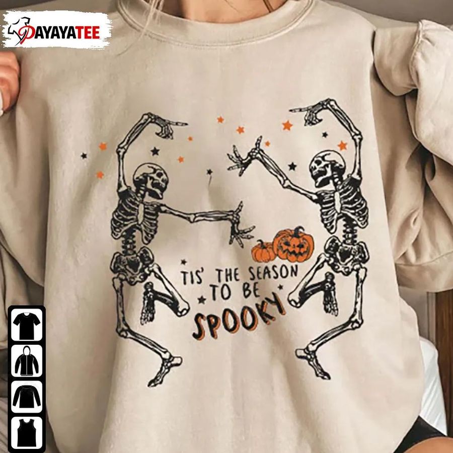 Tis The Season To Be Spooky Vibes Shirt Retro Halloween Sweatshirt