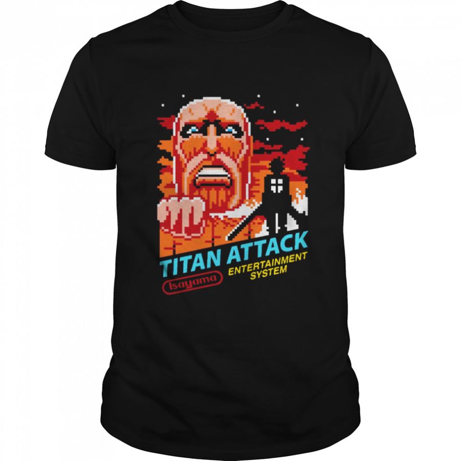 Titan Attack Entertainment System Pixel Art shirt