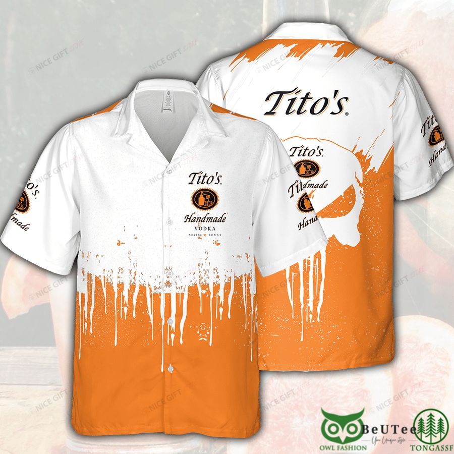 Tito's Handmade Vodka Color Drop Orange Hawaii 3D Shirt
