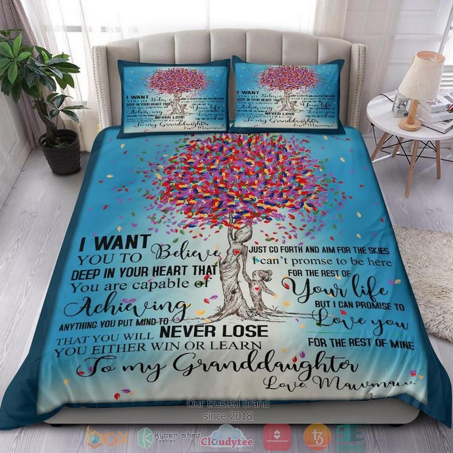 To My Grand Daughter Tree Bedding Set – LIMITED EDITION