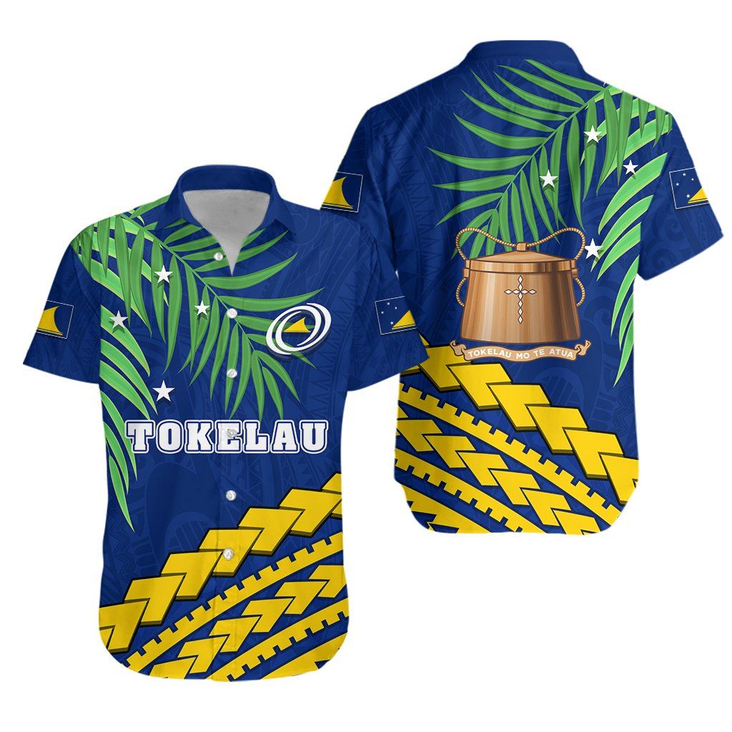 Tokelau Rugby Hawaiian Shirt Coconut Leaves K13