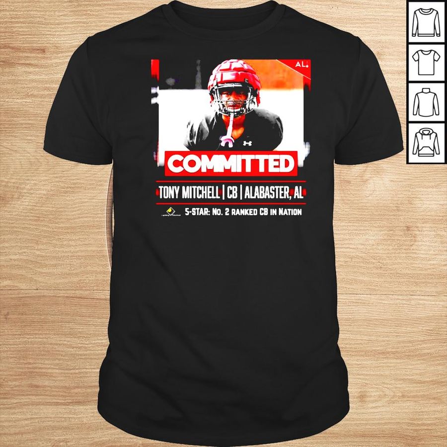 Tony Mitchell Committed Alabaster AL shirt