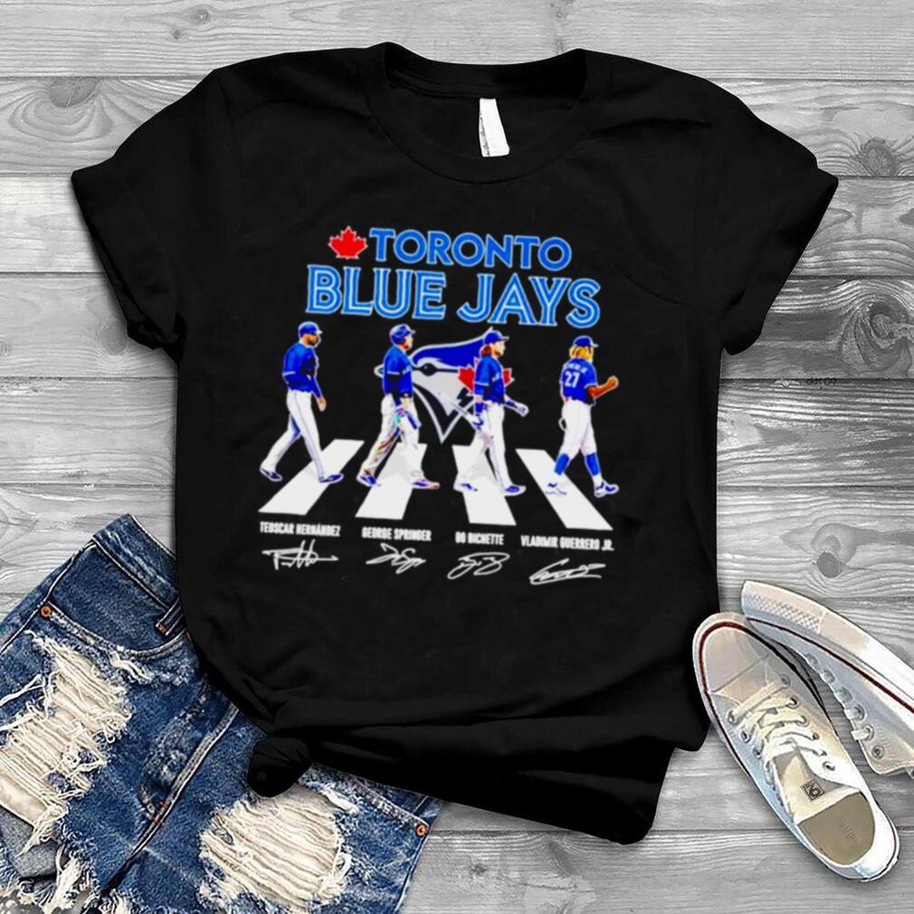 Toronto Blue Jays players Abbey Road sigantures shirt