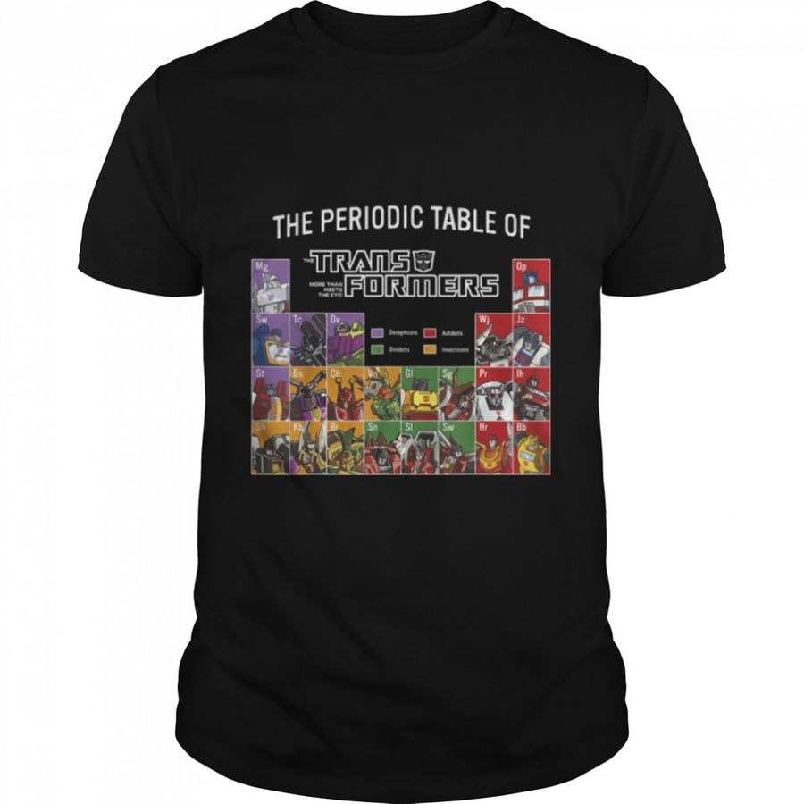 Transformers The Periodic Table Of Transformers T-Shirt B084Q7ZFDZ