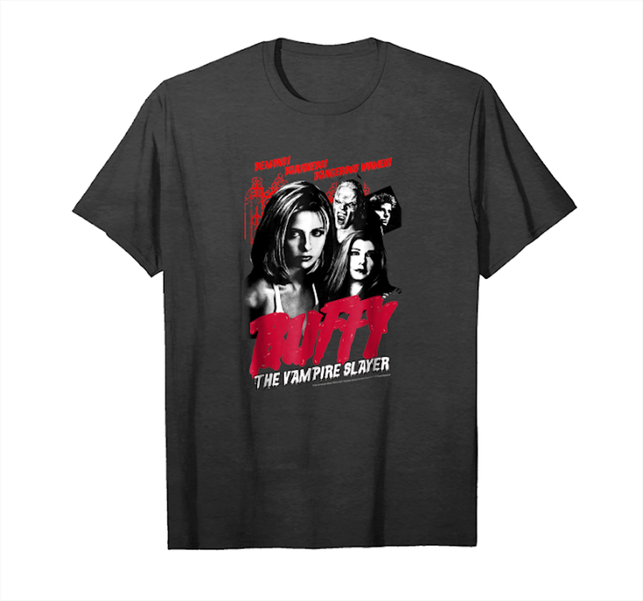 Trending Buffy The Vampire Slayer Buffy Vintage Horror Poster T Shirt Unisex T-Shirt.png