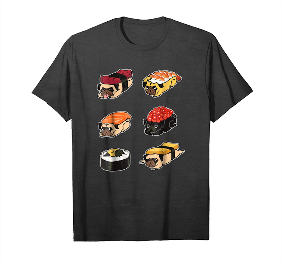 Trending Cute Sushi Pug Funny T Shirt Funny Pug Dog Lovers Gift Unisex T-Shirt.png